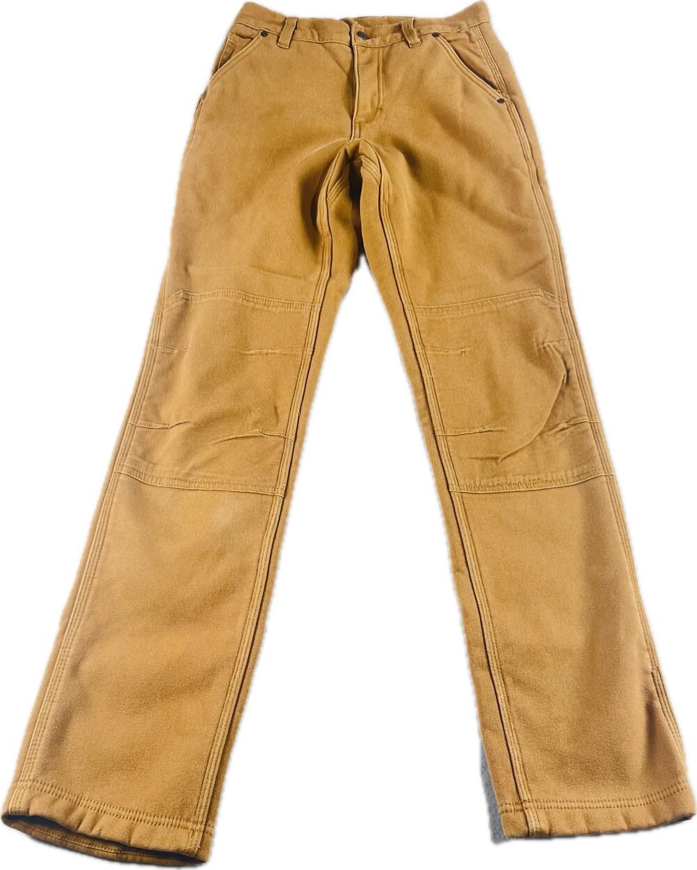 Work N Sport Canvas Carpenter Work Pants Tan 29x34 Fleece Lined